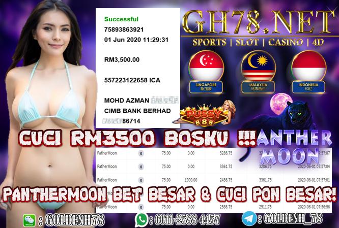 MEMBER MAIN GAME PANTHERMOON MINTA CUCI RM3500 !!!