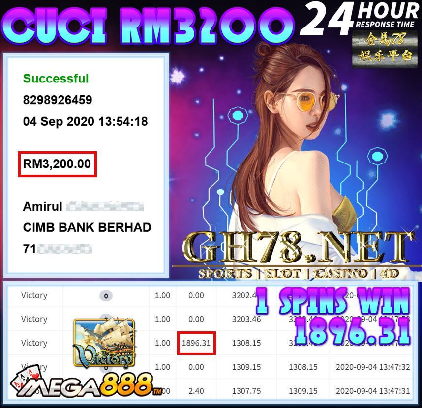 MEMBER MAIN MEGA888 CUCI RM3200