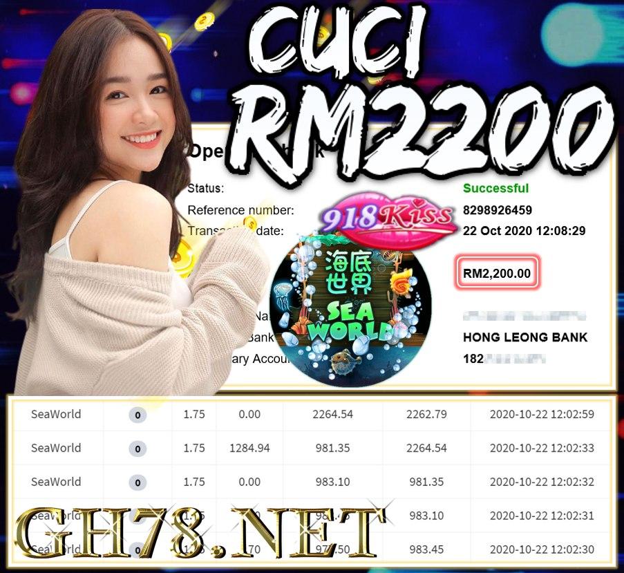 MEMBER MAIN 918KISS CUCI RM2200